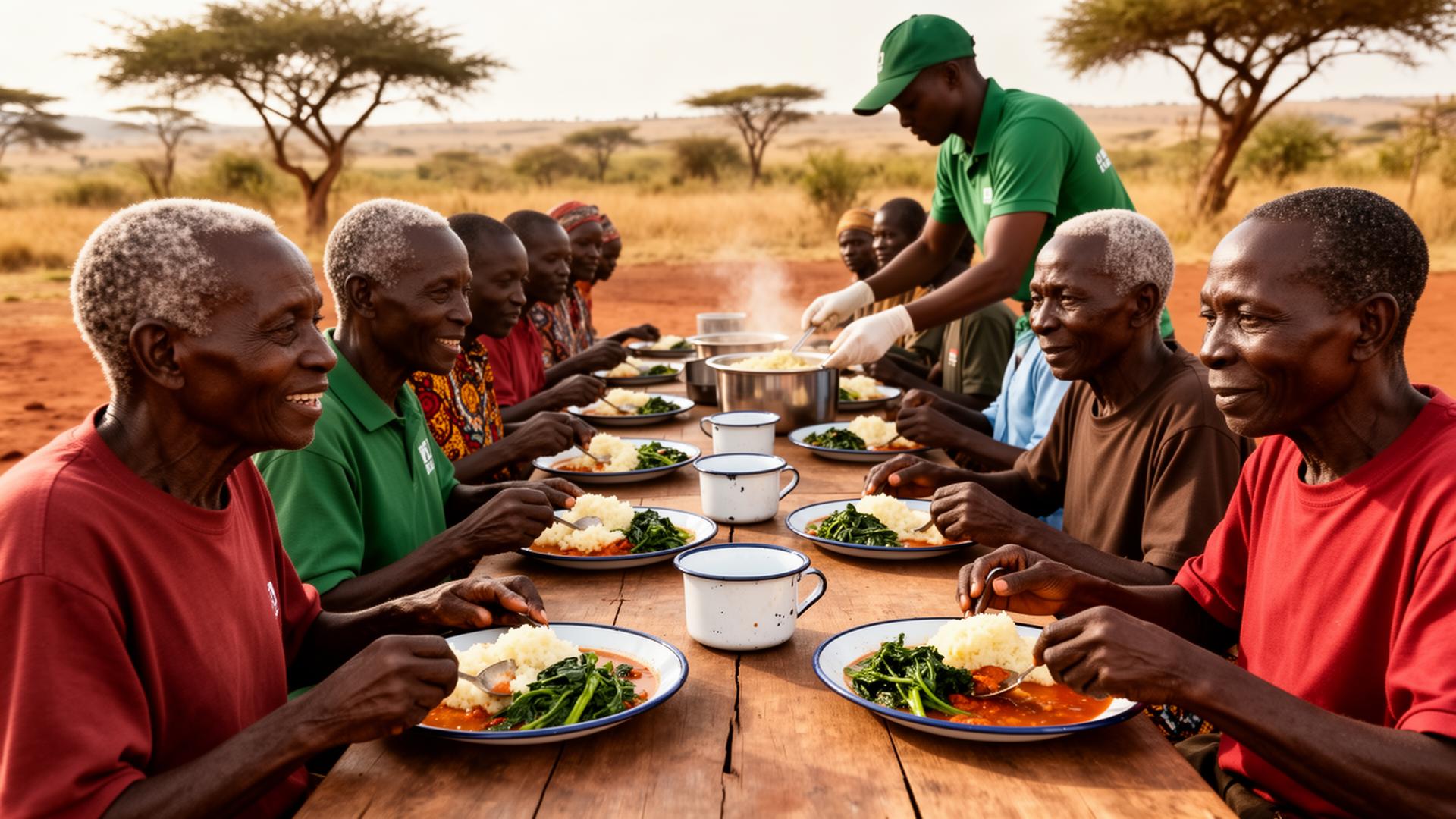 Sharing a meal at a gathering